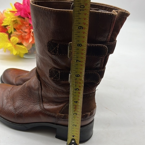 Earth Hemlock Almond Brown Leather shin High Boots Sz 6.5. MCA1820H - Picture 5 of 10